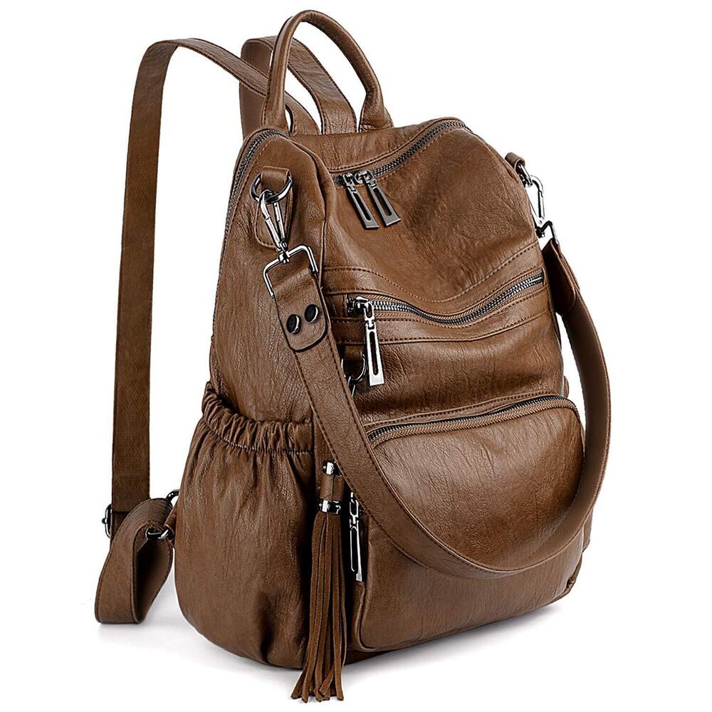 6576 Backpack Purse Leather Vegan Fashion Designer Rucksack Convertible